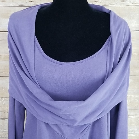 Lucy Shawl Neck Long Sleeve Tunic Top - Picture 3 of 10